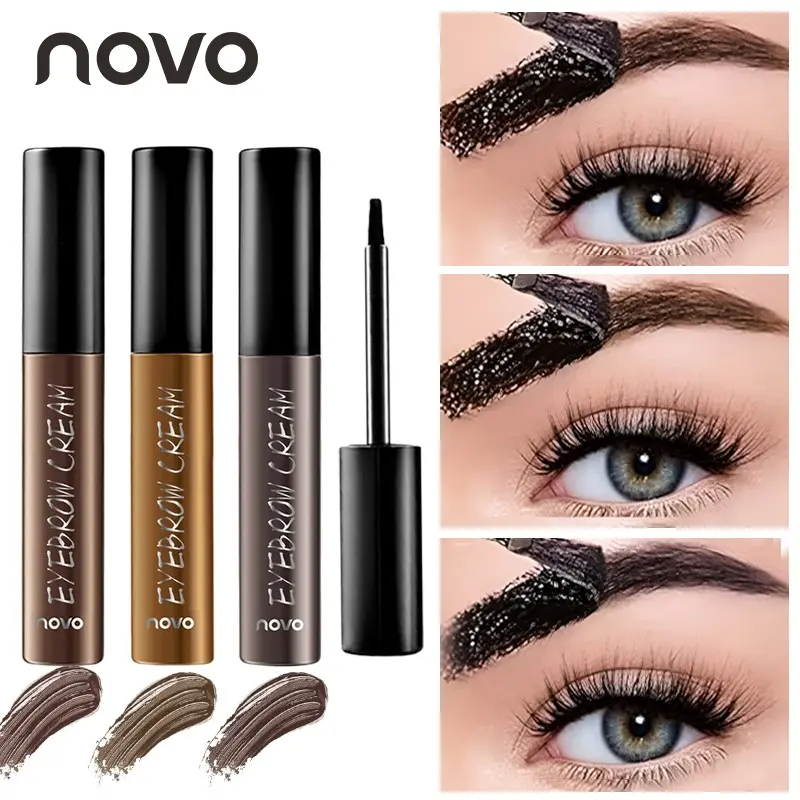 Novo Eyebrow Balm, Waterproof Sweat-Resistant Long-Lasting Natural Hold, Multiple Shades, Ideal for Beginners, Daily Makeup