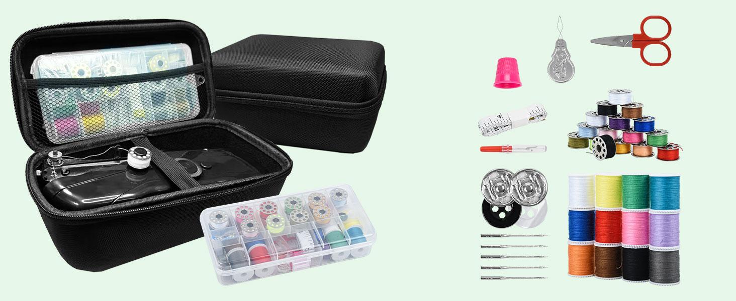 sewing machine, beginner's sewing kit with, two supply modes,
