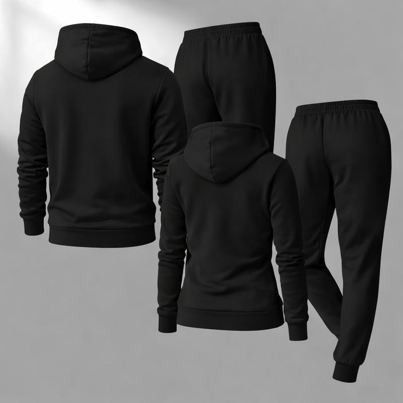 Couple's Heartbeat Print Hooded Sweatshirt and Drawstring Sweatpants Set, Casual Sportswear, Long-Sleeve Hooded Jacket and Pants, Suitable for Autumn, Winter, and Spring, Everyday Wear, Tracksuit, Casual Athletic Wear Couple's Heartbeat Print Hooded Sweatshirt and Drawstring Sweatpants Set, Casual Sportswear, Long-Sleeve Hooded Jacket and Pants, Suitable for Autumn, Winter, and Spring, Everyday Wear, Tracksuit, Casual Athletic Wear