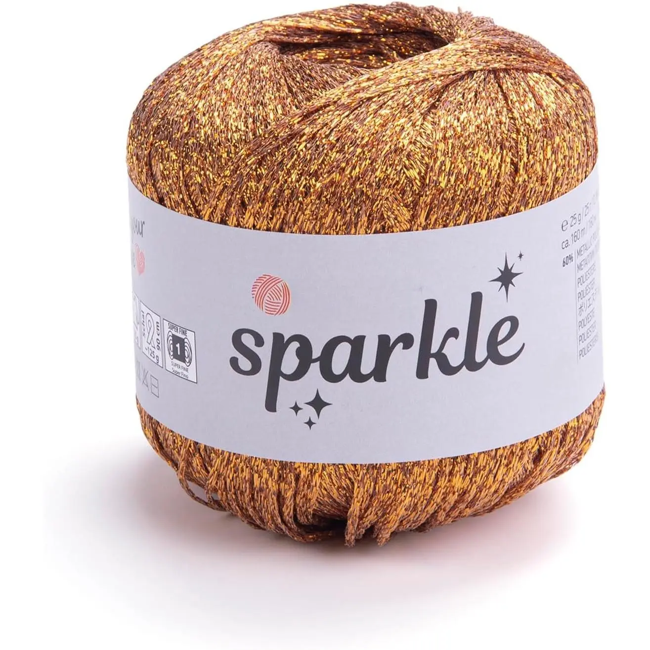 Sparkle – Metallic Glitter Fine Lightweight Yarn for Crochet, Knitting, Amigurumi, Shawls, Cardigans & DIY Crafts (1312)
