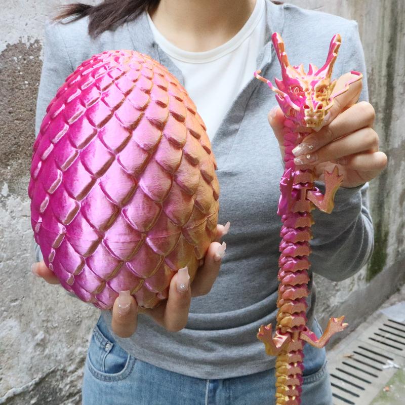 3D Printed Dragon & Egg Set, Creative Dragon Egg, Home Decor Ornament, Birthday Gift, Home Decor Supplies for Living Room Bedroom,Boys & Men gifts