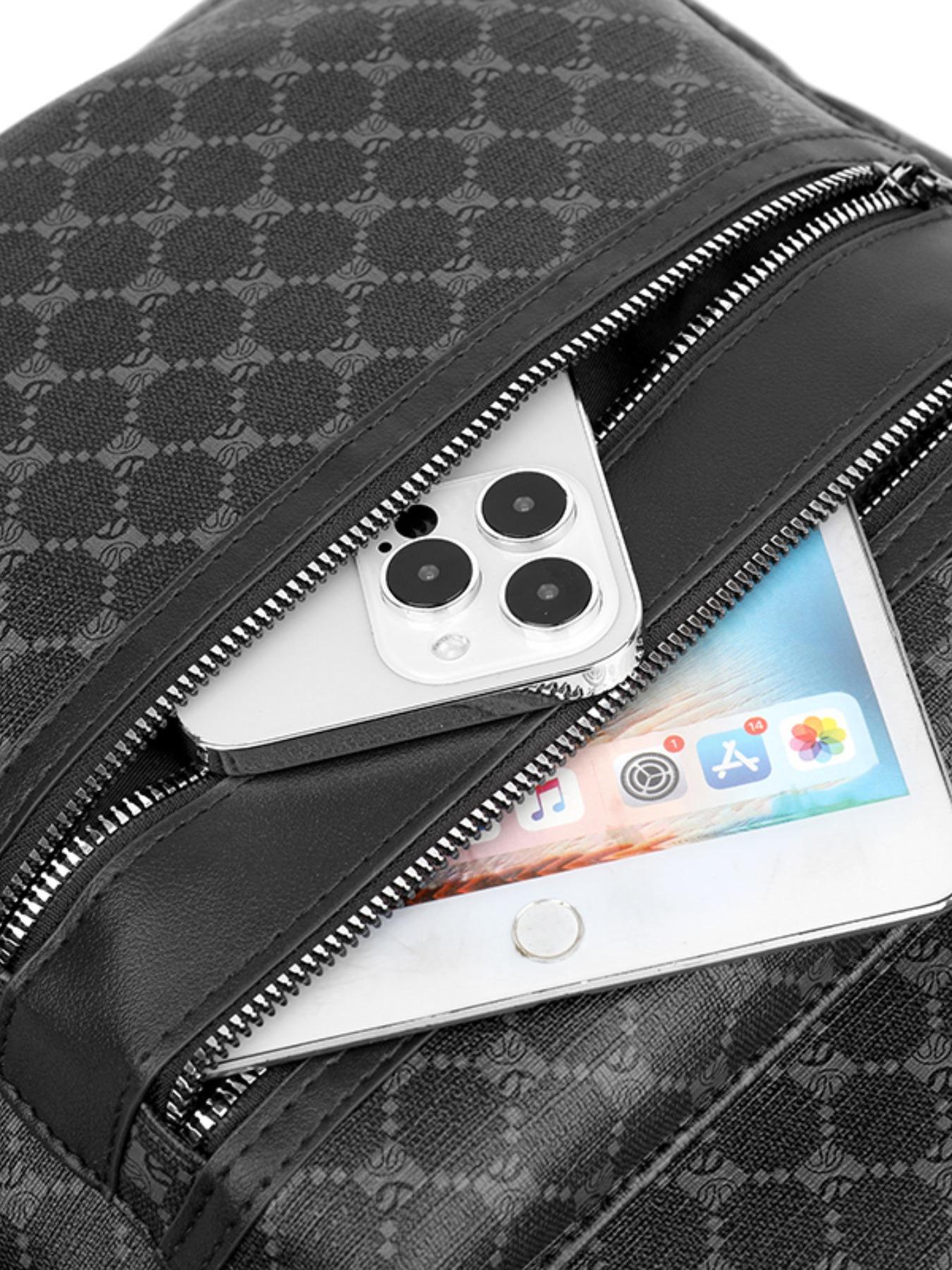 Fashionable Plaid Pattern Backpack, Large Capacity Backpack, Casual Versatile Business Backpack for Men & Women, Trendy All-match Bag for Daily Use, Durable Backpack