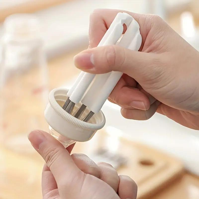 1 Piece Cup Lid Cleaning Brush, Efficient Groove Cleaning Brush for Water Bottle, Tumbler, Insulated Cup, Multifunctional Keyboard Cleaning Brush, Home Care Supplies, Home Cleaning Tool, Household Cleaning Tool