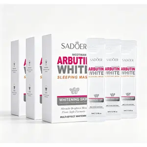 3-Pack Niacinamide Arbutin Sleeping Mask, Wash-Free Overnight Mask Boost Skin Radiance Hydrating Non-Sticky Night Frozen Film