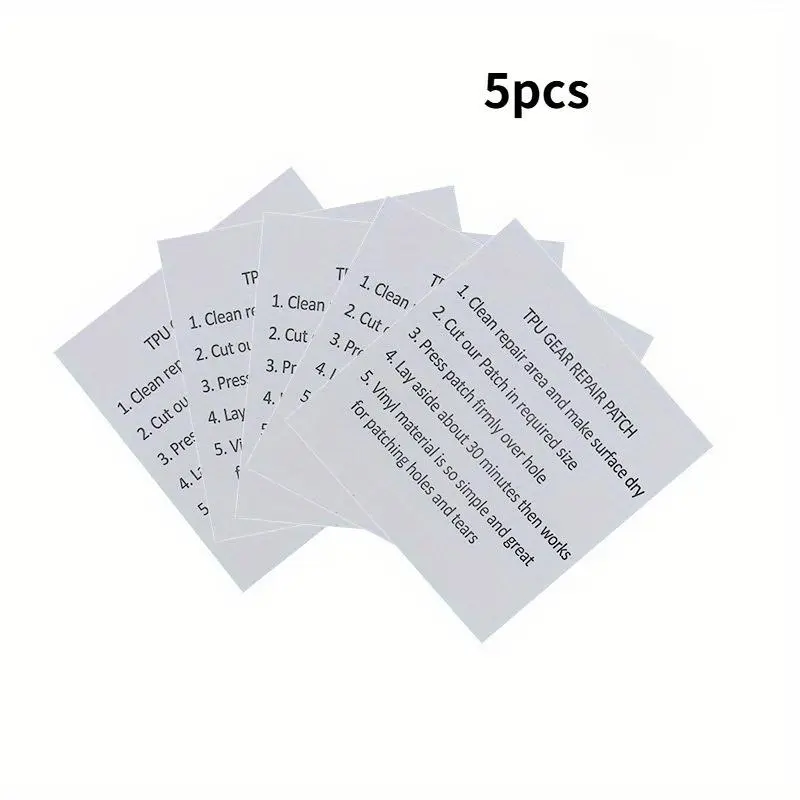 5pcs/set transparent cloth patch self-adhesive nylon stickers outdoor tent jacket repair tape patch sports accessories