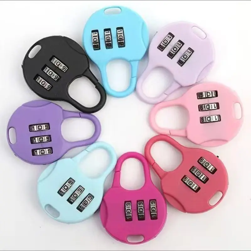 5-Pack Random Color Password Locks, Mini Padlocks for Luggage, Backpacks, Gym Cabinets, Office Drawers, Anti-Theft Security Accessories, Padlock Set