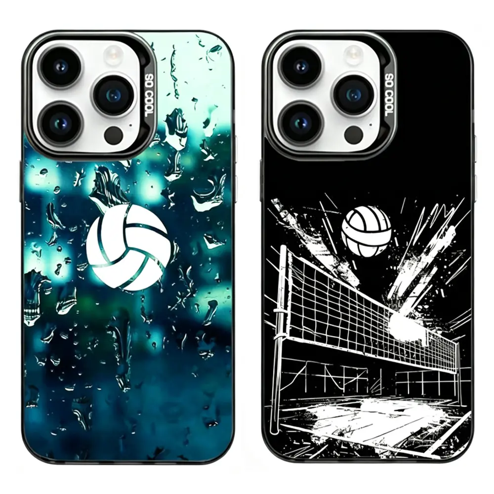 Matte Luxury Painted Art Volleyball Smartphone Case - Eco-Friendly Protection Accessory for iOS Devices, Fits iPhone 17,16 Pro Max,15,14 Plus,13,12,11,Air