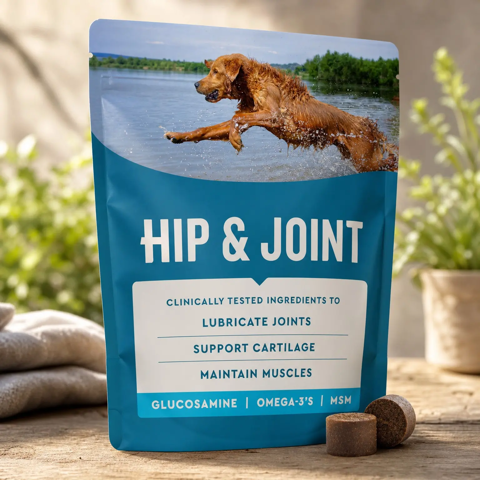 Glucosamine Hip & Joint Supplement for Dogs, 180 Soft Chews with MSM & Krill, Chicken Flavored, Supports Mobility & Daily Joint Health for Large & Small BreedsGift