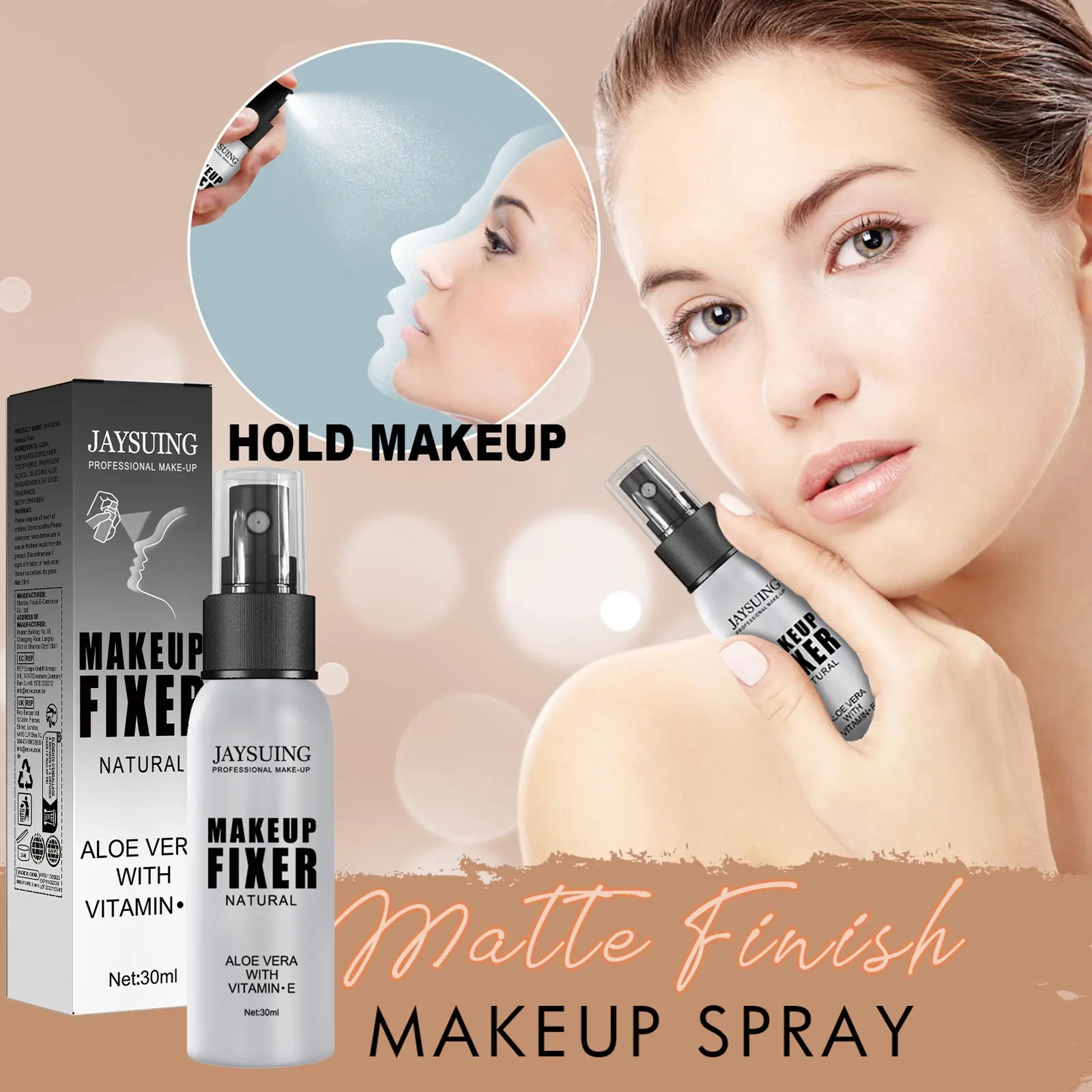 Long-Lasting Makeup Setting Spray, Refreshing Waterproof Formula, Non-Melt Makeup Essential, Perfect for All-Day Wear, Waterproof Setting Mist, Waterproof Finishing Spray