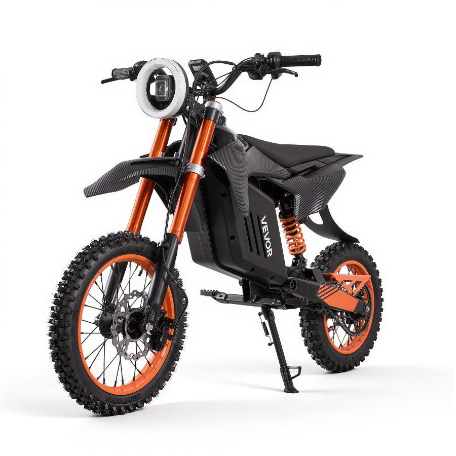 VEVOR Electric Dirt Bike for Teens Adults, 2000W Motor, 31 MPH Speed, 31 Miles Max Range, 48V 22.5Ah Battery, Off-Road Motorcycle with Light, Display, Dual Suspension Hydraulic Brakes for Age 14+
