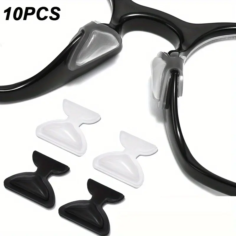 10-Pack Soft Silicone Nose Pads, Butterfly Shape Self-Adhesive Air Cushion Design for Everyday Eyewear Comfort