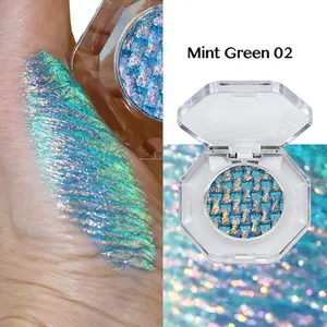 8-Color Optical Multicolor Shifting Eyeshadow, Mermaid Blue Polarized, Essential for Parties, Photoshoots, Dates