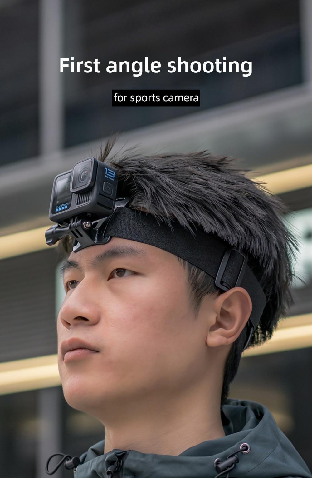 Camera Headband Head Strap Fixed Bracket for GoPro 13/12 Insta360 Sports DJI Action 5Pro/4/3 Ace Pro 2 Accessories First Angle Camera Headband Head Strap Fixed Bracket for GoPro 13/12 Insta360 Sports DJI Action 5Pro/4/3 Ace Pro 2 Accessories First Angle