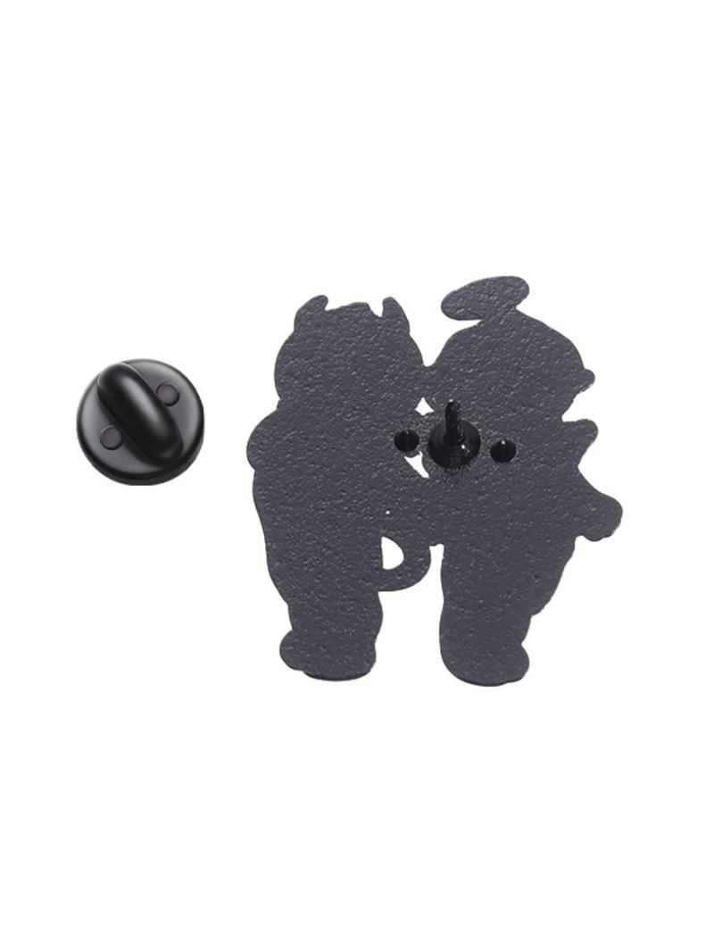 Cute Couple Design Brooch, Fashion Alloy Badge for Clothes, Creative Cartoon Angel & Devil Design Brooch, Fashion Accessories for Women & Men, Valentine's Day, Gift