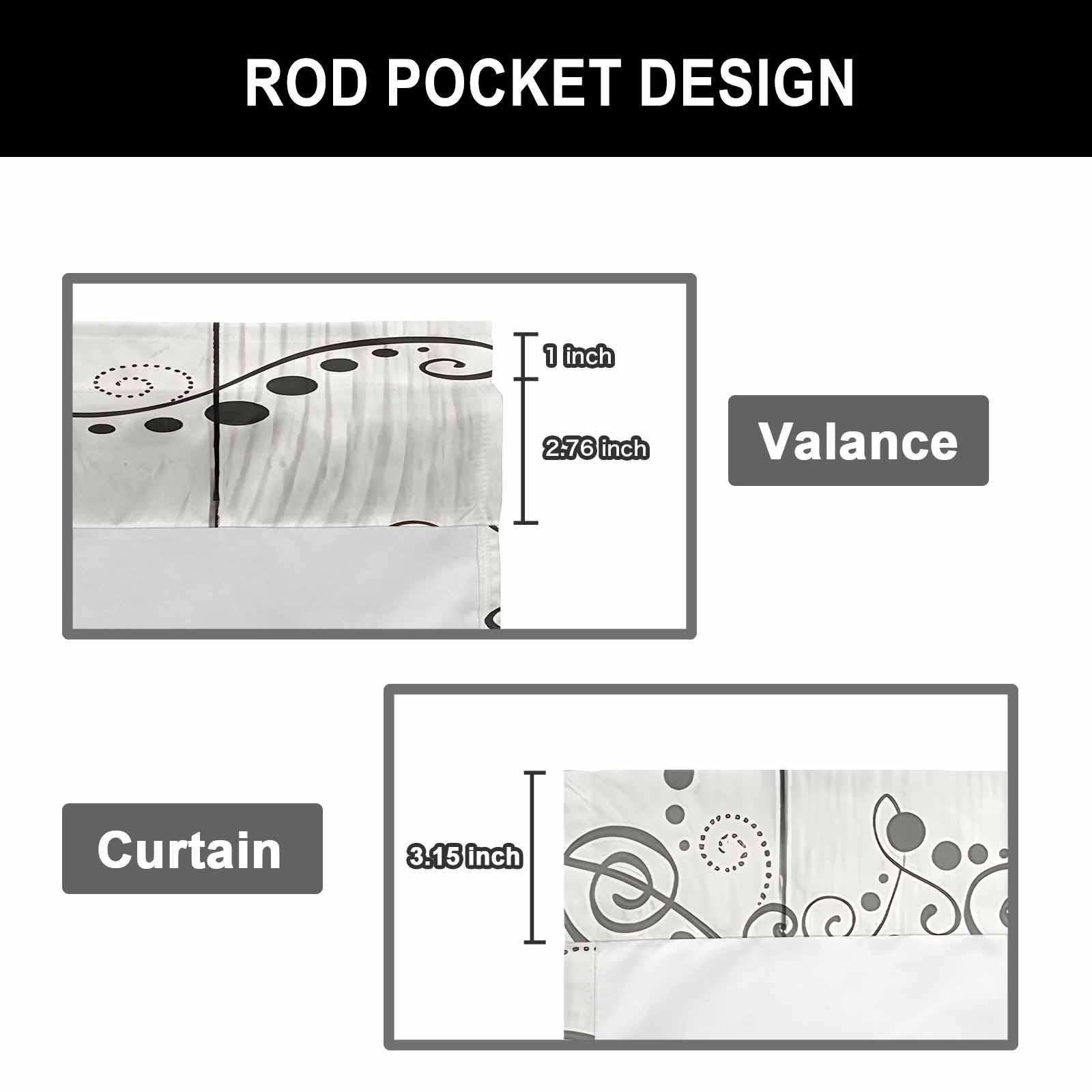 SoftHaven Home Made in USA Vintage Rustic Farmhouse 3-Piece Kitchen Curtains & Valances Set, Elegant Country Style Rod Pocket Window Drapes, Reusable Washable Polyester Home Decor for Kitchen Windows