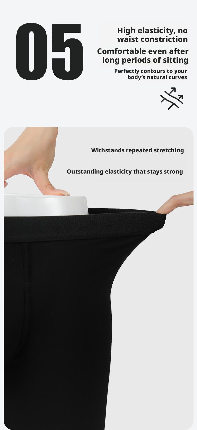 Men's Bamboo Fiber Boxer Briefs Premium Extra Long Mid Waist Breathable Moisture Wicking Anti Odor Soft Comfortable Stretchy Lightweight Durable No Ride Up Sports Underwear