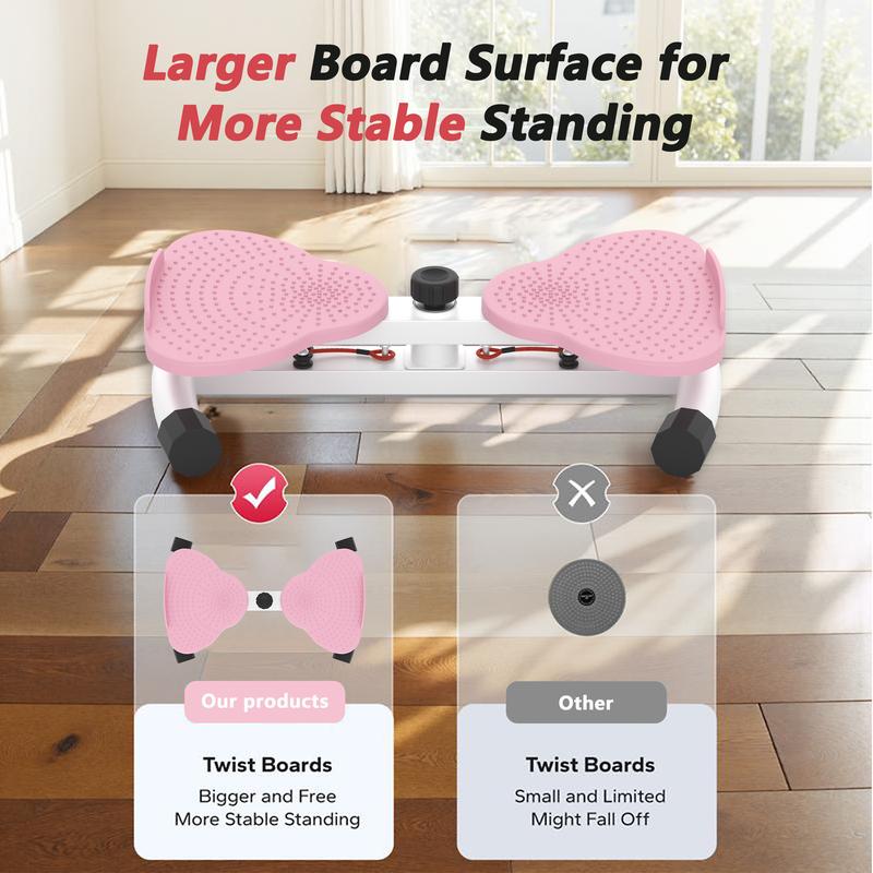 Waist Twist Machine Ab Training 350 lbs Capacity Ab Board for Women - Core Workout Equipment Portable Waist Toner for Aerobic Exercise - Home Gym Cardio