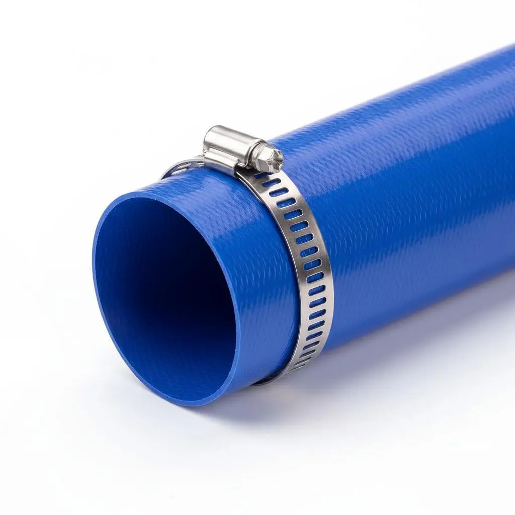 GAOMON Heavy Duty Blue PVC Pool Backwash Hose – Durable Outdoor Water Discharge Hose with 2 Metal Clamps – Ideal for Swimming Pool Cleaning and Backwashing