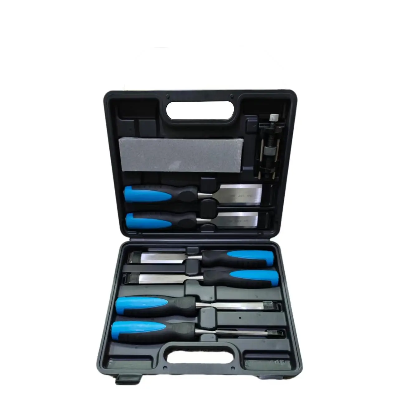 8-Piece Woodworking Chisel Set, Durable Chrome Vanadium Steel with Plastic Handles, Non-Slip Flat Chisels for Precision Work, Carpentry Tools