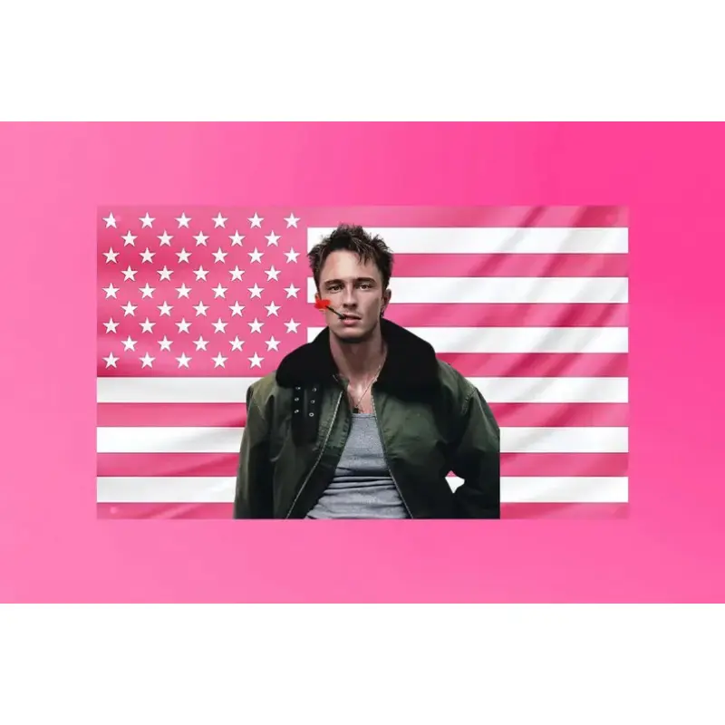 Drew Starkey Flag, Hot Rafe Cameron Flag Pink USA Aesthetic Banner, Outer Banks Wall Art for Fans, Cute Room Dorm Decor Gift | OBX Tapestry, Decorative Tapestry, Tapestry Wall Hanging