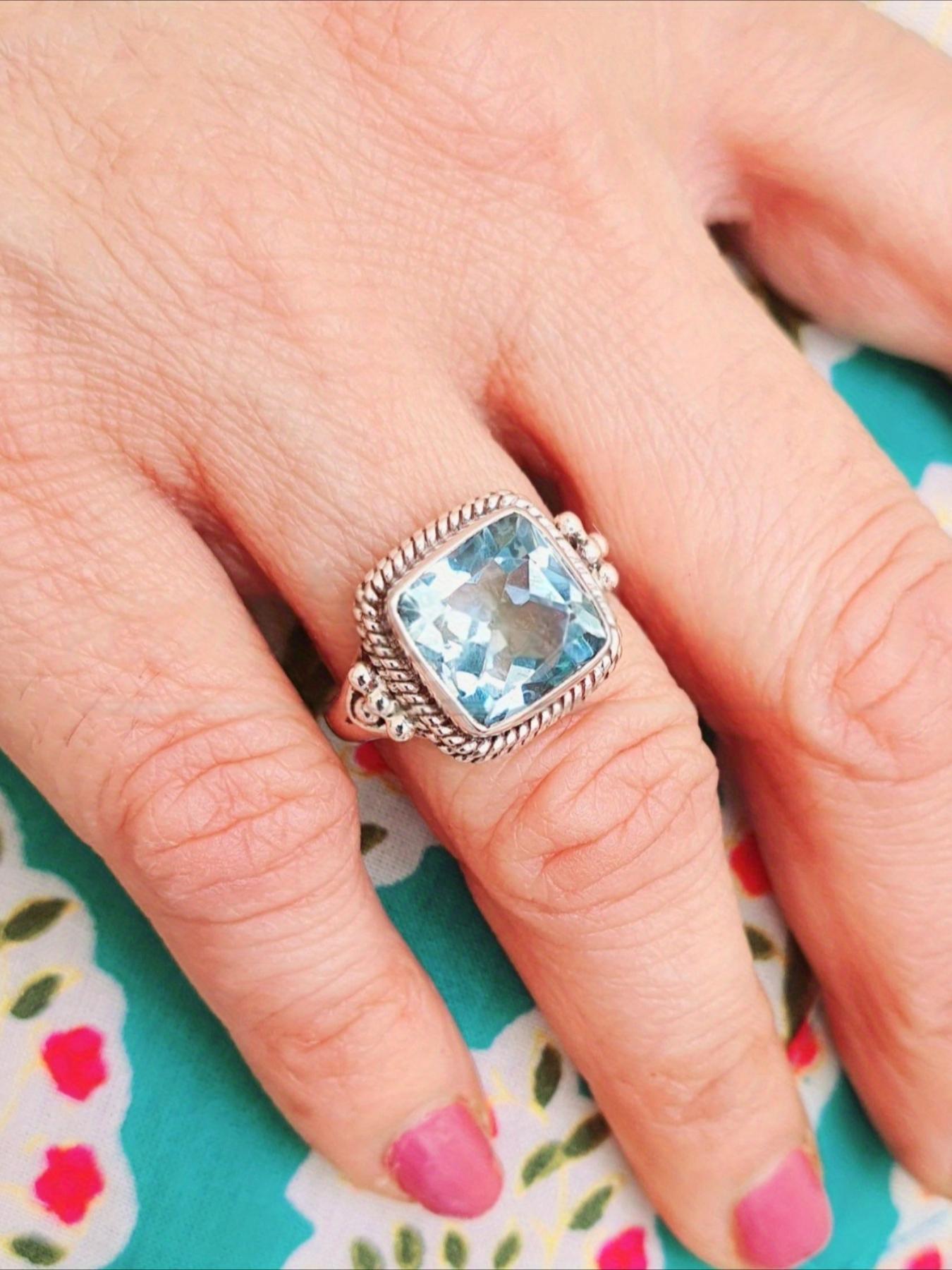 Vintage Elegant Synthetic Ring, Fashion Accessories for Women & Girls, Trendy All-match & Exquisite Jewelry for Birthday Gift, Vintage Promise Rings