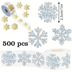 500 DIY Christmas Gift Tags, Creative Multi-Functional Stickers, Perfect for Online Stores, Gift Box Decoration, Packaging Labels