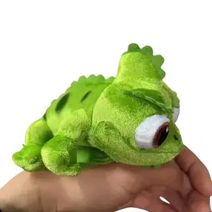 New 15cm Pascal Rapunzel Chameleon Plush Doll Stuffed Animals Shoulder Plush Doll Magnet Lizard With Disk Base Toy Kids Gift