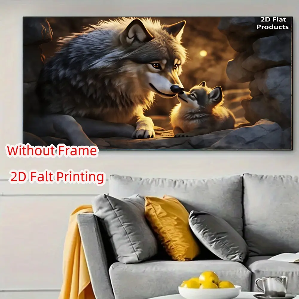Large Wolf Animal Diamond Painting Kit, Adult DIY 5D Diamond Art, Home Wall Decor, Beginner Friendly, Full Round Diamonds, Unframed