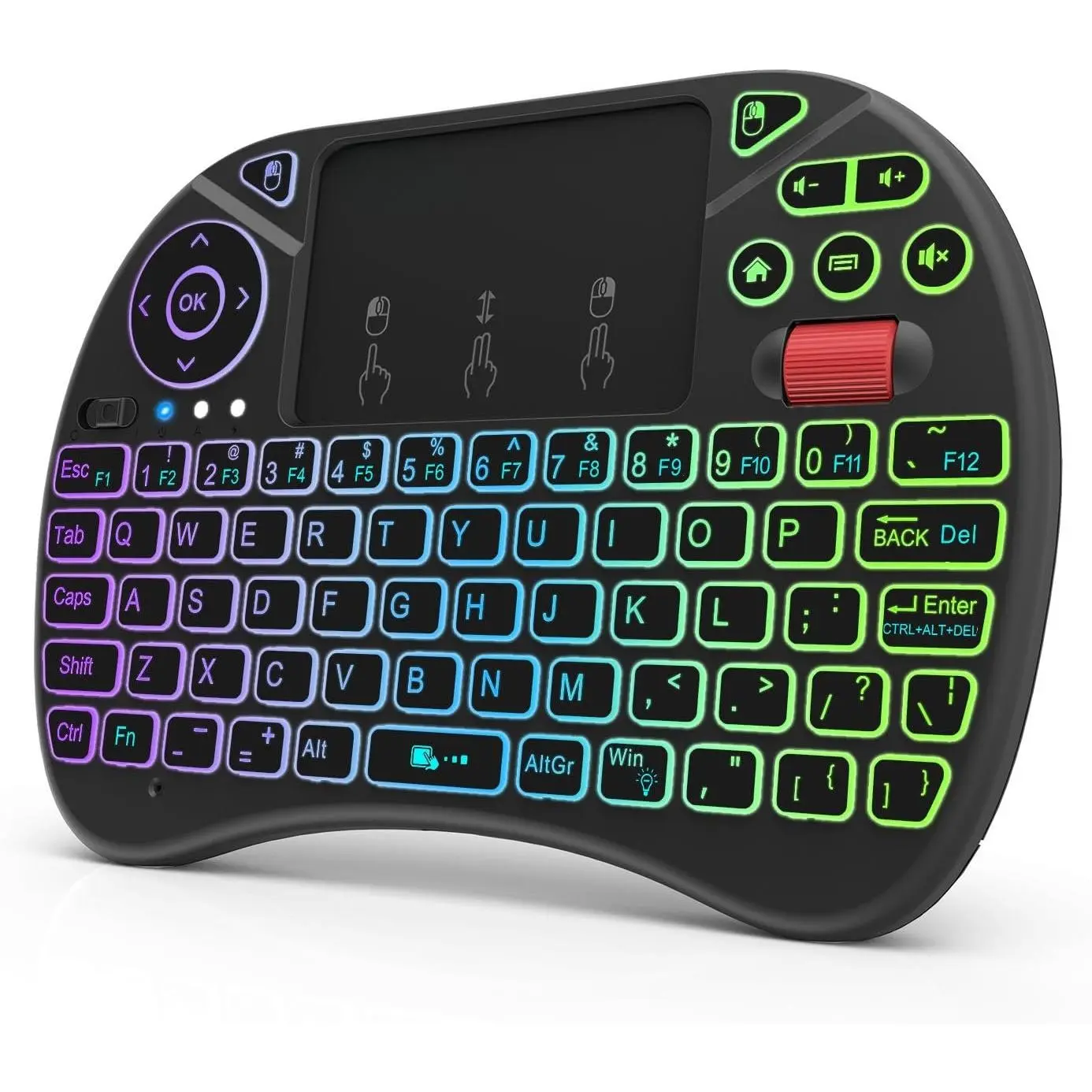 X8 Mini Keyboard,2.4GHz Portable  Keyboard with Touchpad ,RGB Backlit,Rechargeable  for Android TV Box//PC/ Shield