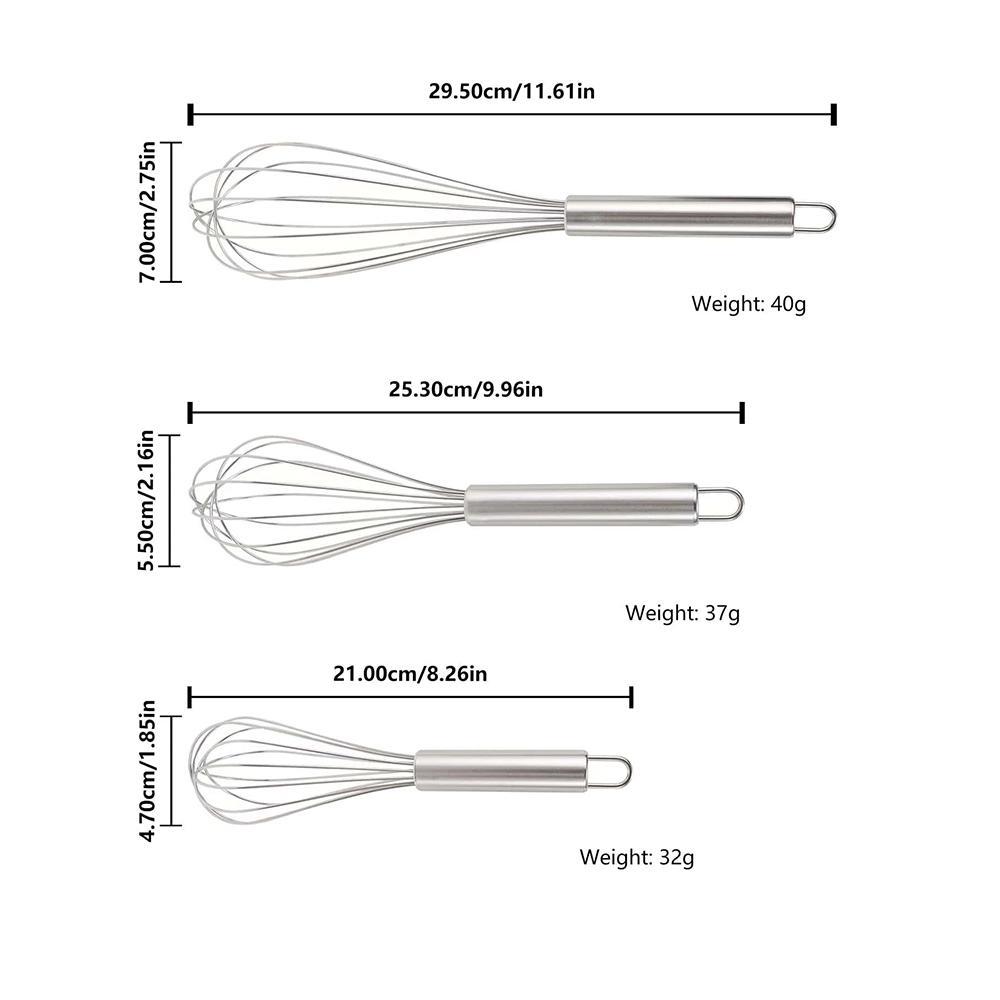 Stainless Steel Whisk, 1 Count Manual Cream Mixer With Handle, Durable Baking Tool For Kitchen, Bakeware
