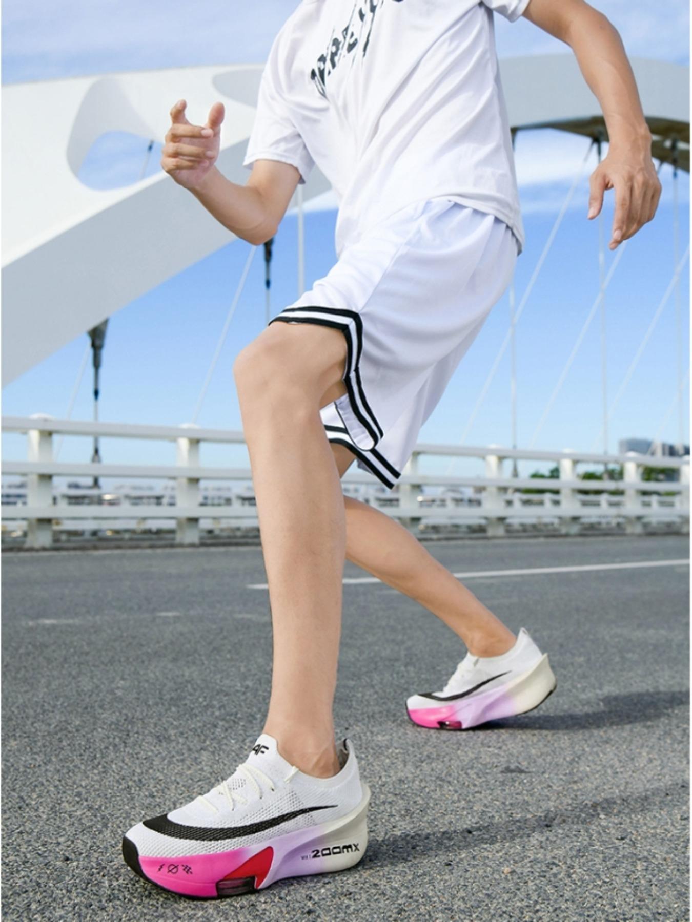 Men's Comfortable, Professional Racing Style, Fine Upper Material, Stretch-Resistant Laces, Lightweight Sole, Outdoor Running Shoes