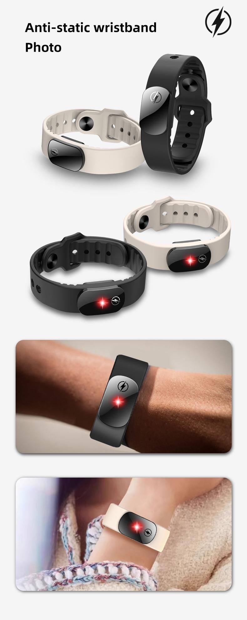 Hot Sales M12-SE Anti-static Silicone Bracelet Men Women Fashion Waterproof Adjustable Winter Human Body Static Eliminator