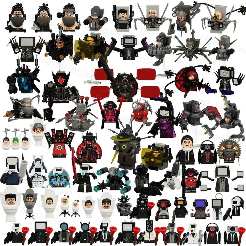 2026 New Skibidi Toilet Man Figures Blocks TvMan Titan Cameraman Speakerman Puzzle Bricks Action Figures Model Toy Birthday Gift