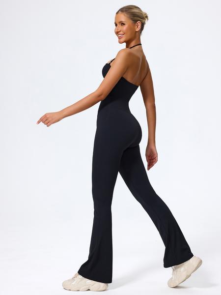 Women's Casual Sleeveless Yoga Romper, Sporty Comfy Jumpsuit, Soft Nylon Elastane Fabric, No Padding, Perfect for Daily Wear, Outdoor Training, Gym Workouts