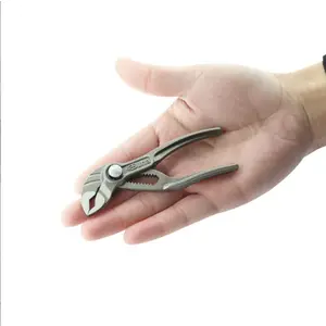 4-Inch Groove Joint Pliers, Mini Water Pump Pliers, Fast Adjustable Tongue and Groove Pliers with 13-Position Push-Lock, V-Jaw for Multi-Surface Grip, Ideal for Tight Spaces and Versatile Use