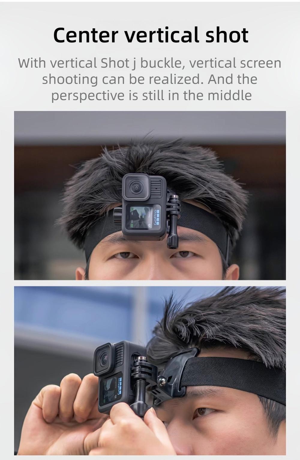 Camera Headband Head Strap Fixed Bracket for GoPro 13/12 Insta360 Sports DJI Action 5Pro/4/3 Ace Pro 2 Accessories First Angle