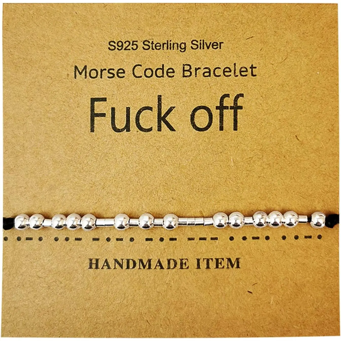 Morse Code Bracelet for Women Men  Couples( Off) | Hand Made Beads, Not Fade, adjustable slide-in knot,  Promise Design, Distance Friendship