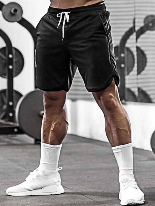 Kyn Apparel Summer Cool Breathable Quick Dry Casual Shorts Gym Bodybuilding Fitness Training Pants Mens Elastic Waist Mesh Sport Short Pants