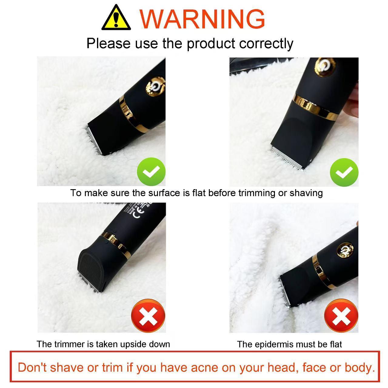 Scttoman 3-in-1 Multifunctional Hair Trimmer, Men's Body Hair Trimmer, Private Beard, Sideburns, and Nose Hair Trimmer, USB Charging, Washable Blade Head, Gift for Boyfriend