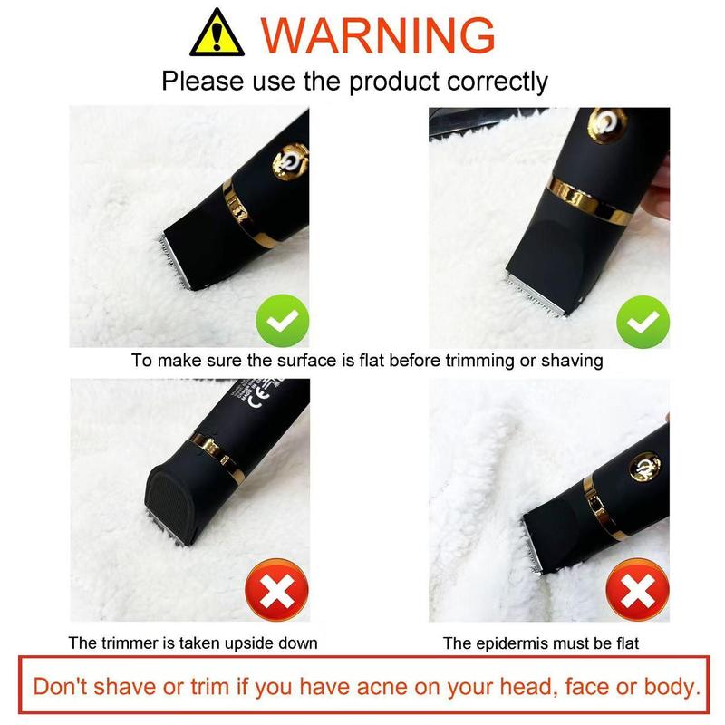 Men's 3-In-1 Multifunctional Hair Trimmer, Private Area Beard Eyebrow Nose Hair Trimmer, Type-C USB Charging, Father Boyfriend Gift