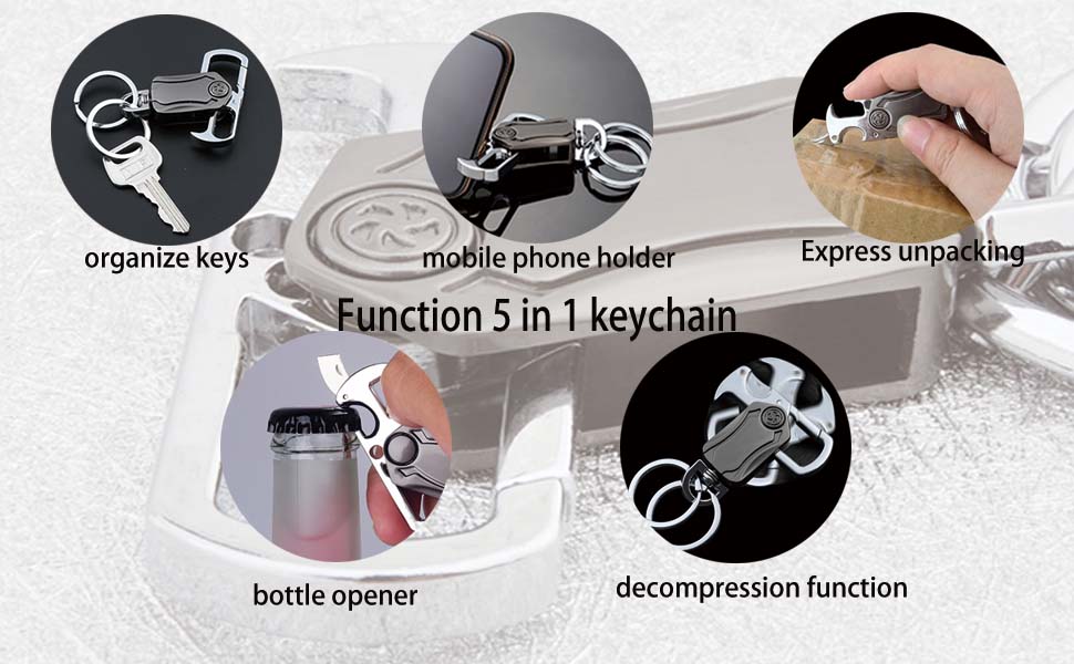 Personalized custom keychain clip, Universal Key Fob Keychain Holder for Men and Women,360 Degree Rotatable,Bottle Opener,Carabiner Car Key Chains. Gifts for Him Boyfriend Husband Gifts