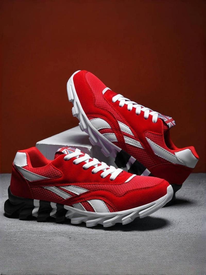 Fashionable Large Size Men's Sports Running Shoes, Blade Sole Design, Multiple Colors, Comfortable and Durable, Suitable for All Seasons