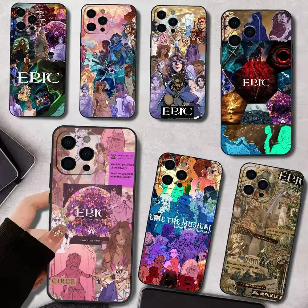 E-Epic The Musical Music   Phone Case For iPhone 17,16,15,14,13,12,11 Plus,Pro Max,XS,Soft Silicone Black Cover