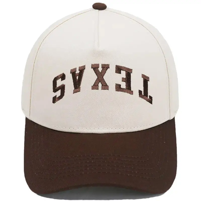 Texas State Pride Embroidered Two Tone Dad Hat Vintage Southern Rodeo Lovers Adjustable Snapback Women Sun Cap