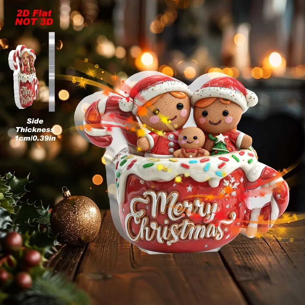 2D Acrylic Christmas Plaque and Figurine, Desk Decor, Perfect Gift for Home Office, Halloween Fall Christmas Decoration