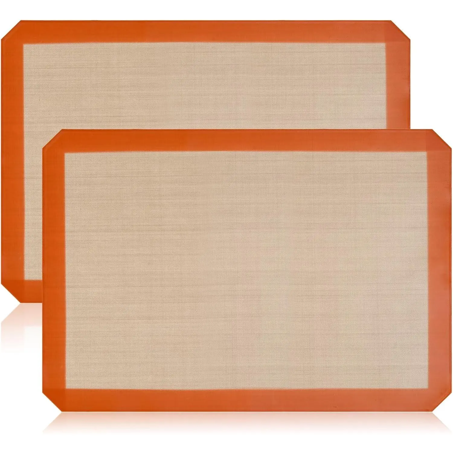 2-Pack Silicone Baking Mats – Non-Stick Reusable BPA-Free Oven Liners, 100% Food-Grade Silicone, Fit Half Sheet Pans (16.54" x 11.62") for Cookies, Pastry & More