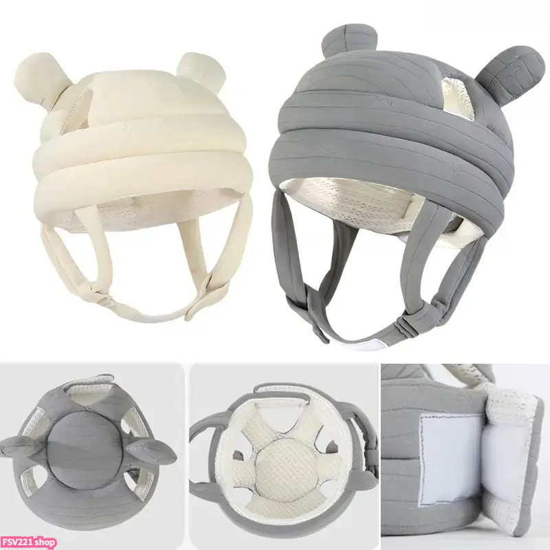 Protective Cap with 360° Anti-Collision Head Cushion, Soft, Breathable, Shock-Absorbing for Crawling & Walking Toddlers, Cushion Pad, Head Protection Hat, Infant Hat, Newborn Toddler Hats