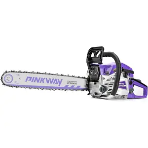 63cc Gas Chainsaws 20 Inch Bar Power Chain Saws, Gas   2 Stroke Handed Petrol Gasoline Chain  with 2 Chains & Bars for   Outdoor Garden Farm  Use with Tool Kit(63ACG)