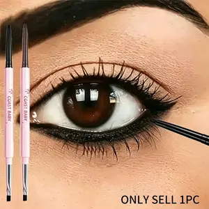 Black and brown dual-tone gel eyeliner meets diverse makeup needs. Blade tip makes sharp lines while the brush creates soft haze. Stable formula resists smudging during long time use Eye Makeup Products Flawless Smooth
