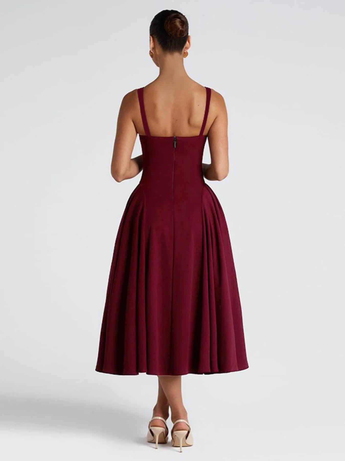 Women's Solid Color Dress, Elegant Classy Flattering Fashion Casual Dress for Daily Outdoor Wear, Women Dress for Summer